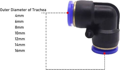 30 قطعة PV منظم الضغط الأنابيب خنق صمام ضاغط الملحقات تركيب هوائي 4 مللي متر 6 مللي متر 8 مللي متر 10 مللي متر 12 مللي متر 14 مللي متر 16 مللي متر (PV12) in Kuwait