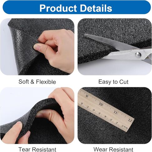 30 قطعة من صفائح رغوة البولي إيثيلين مقاس 30.48 سم × 20.32 سم × 0.5 سم - بطانة إسفنجية من البولي إيثيلين سوداء سميكة بسمك 1/2 بوصة للشحن وحقائب التعبئة والحرف اليدوية والإدخالات المتحركة in Kuwait