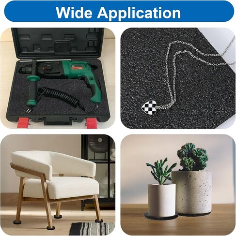 30 قطعة من صفائح رغوة البولي إيثيلين مقاس 30.48 سم × 20.32 سم × 0.5 سم - بطانة إسفنجية من البولي إيثيلين سوداء سميكة بسمك 1/2 بوصة للشحن وحقائب التعبئة والحرف اليدوية والإدخالات المتحركة in Kuwait