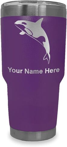 LaserGram 20oz Vacuum Insulated Tumbler Mug, Killer Whale, Personalized Engraving Included (Teal) in Saudi Arabia