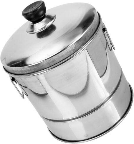 Luxshiny Stainless Steel Rice Steamer with Lid Handle Multi Functional Kitchen Gadget for Rice Cooking Sushi Serving for People for Home Restaurant Use in Saudi Arabia