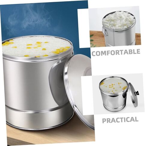 Luxshiny Stainless Steel Rice Steamer with Lid Handle Multi Functional Kitchen Gadget for Rice Cooking Sushi Serving for People for Home Restaurant Use in Saudi Arabia