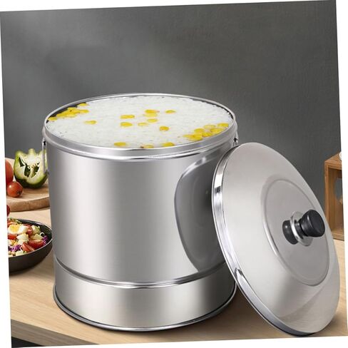 Luxshiny Stainless Steel Rice Steamer with Lid Handle Multi Functional Kitchen Gadget for Rice Cooking Sushi Serving for People for Home Restaurant Use in Saudi Arabia