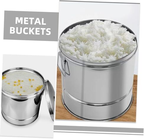 Luxshiny Stainless Steel Rice Steamer with Lid Handle Multi Functional Kitchen Gadget for Rice Cooking Sushi Serving for People for Home Restaurant Use in Saudi Arabia