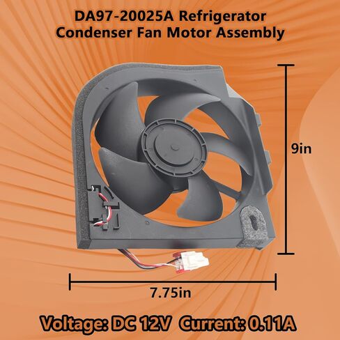 استبدال محرك مروحة المكثف DA97-20025A لجهاز Samsung RF27T5241SR، RS22T5201SR، RS27T5200SG، RF32CG5400SR، استبدال PD00076495، 4962138، AP6883701، PS12720104 in Kuwait