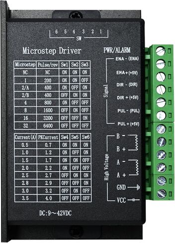 Stepper Motor Driver TB6600 4A 9-42V Single Axis CNC Controller 32 Subdivision MicroStepping for Nema 17 Nema 23 Nema 14 Hybrid Compatible with 42 57 86 Stepper Motors (1-Pack) in Saudi Arabia