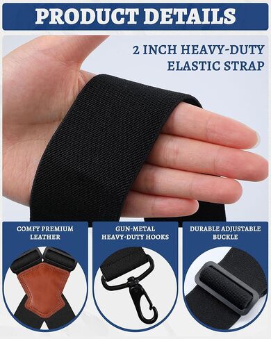 3 Pack 2in Wide Ski Suspenders Heavy Duty Adjustable Elastic X-Back Pants Suspenders Non-slip Straps for Men Women in Saudi Arabia