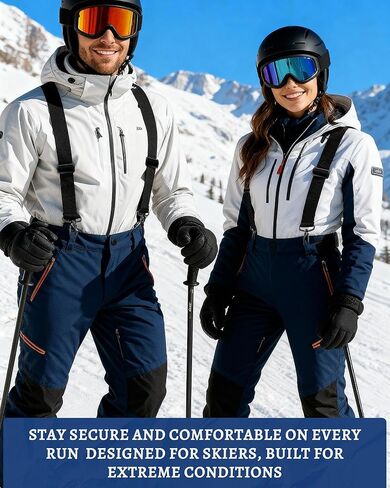 3 Pack 2in Wide Ski Suspenders Heavy Duty Adjustable Elastic X-Back Pants Suspenders Non-slip Straps for Men Women in Saudi Arabia