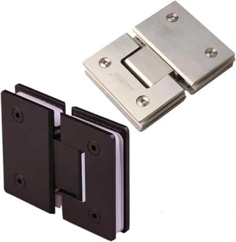 مفصل باب بمشبك زجاجي من الفولاذ المقاوم للصدأ AB180 درجة (DG13301A) قطعة واحدة (أسود مطفي) in Kuwait