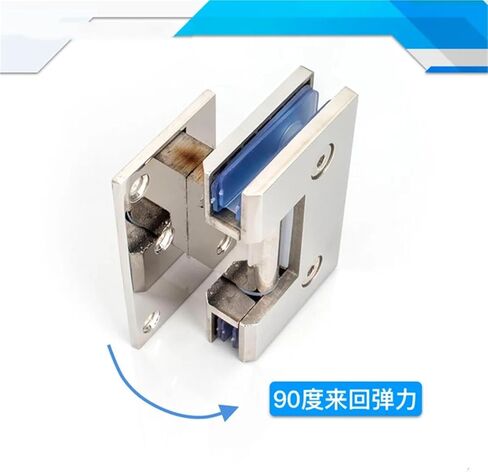 مفصل زجاجي بمشبك 304 من الفولاذ المقاوم للصدأ 90 درجة (XYGL-13) قطعة واحدة in Kuwait