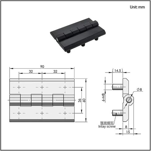 سبائك الزنك الموسعة الترباس جزءا لا يتجزأ من الباب المفصلي 1 قطعة in Kuwait