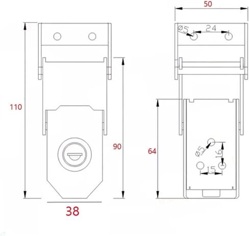 Stainless Steel Lock Side Box Bag Part Hardware 1Pcs in Saudi Arabia