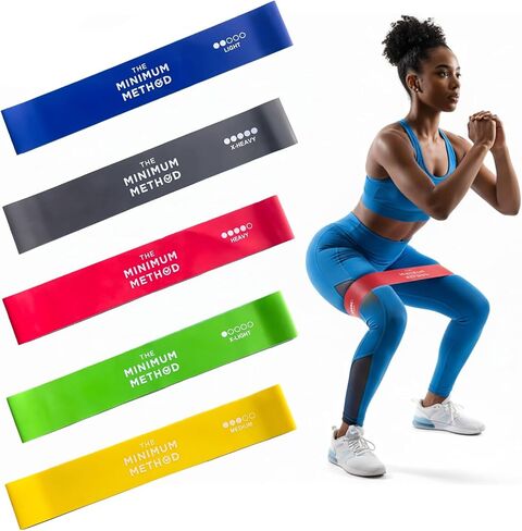 Joey Thurman Mini Resistance Bands, 5-Pack Mini Loop Bands for Exercise, Booty Bands for Glutes Legs and Hips, Home Gym Workout Bands in Saudi Arabia