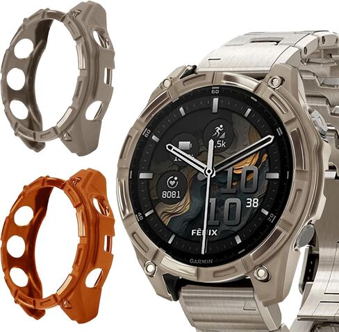 حافظة Liuyuxi مكونة من قطعتين لهاتف Garmin Fenix ​​8 47 مم، إطار واقٍ ناعم من مادة TPU، غطاء ساعة خفيف الوزن مضاد للخدش والصدمات لهاتف Fenix ​​8 AMOLED in Saudi Arabia
