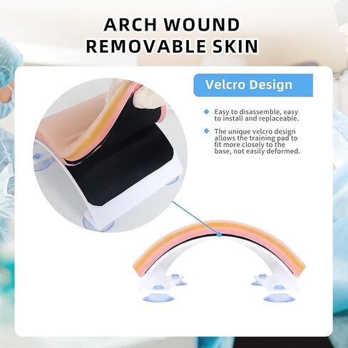 Suture Practice Kit, Durable with Non-Slip Suction Cup Design, Including Thickened Pre-Cut Wounds and Complete Tools for Educational Use in Saudi Arabia