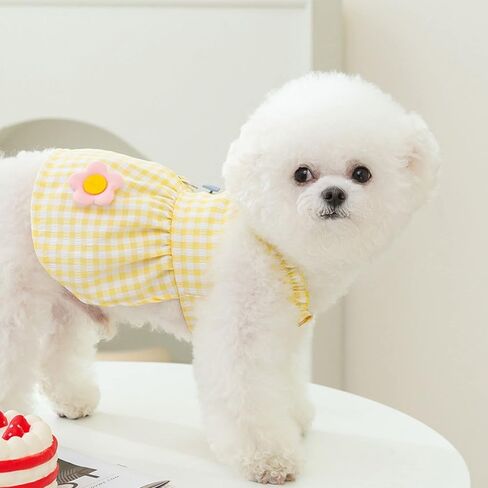 Dog Dress Dog Princess Dress Dog Classic Plaid Skirt Soft Breathable Dog Summer Dress for Small Medium Large Dog Girls Puppy Lightweight Pet Dresses in Saudi Arabia
