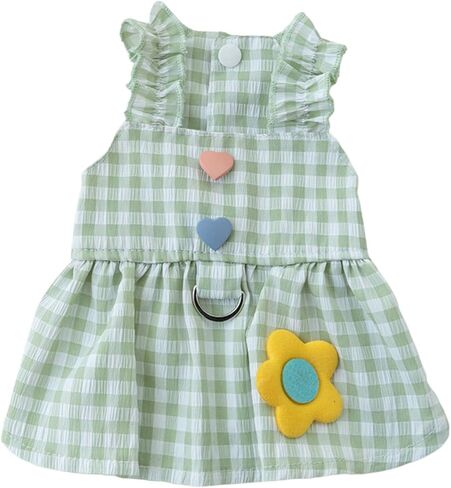 Dog Dress Dog Princess Dress Dog Classic Plaid Skirt Soft Breathable Dog Summer Dress for Small Medium Large Dog Girls Puppy Lightweight Pet Dresses in Saudi Arabia