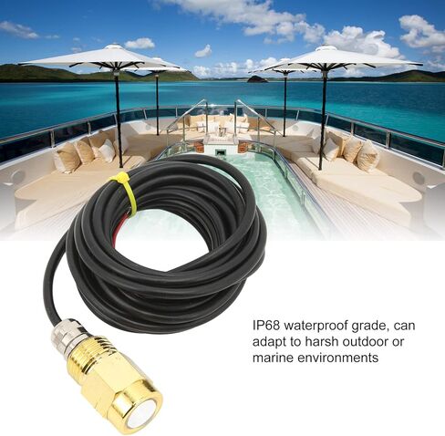 ضوء قابس التصريف، ضوء إشارة الملاحة، 12 فولت 24 فولت IP68 مقاوم للماء LED RGB لون مصباح تصريف تحت الماء لإكسسوارات القوارب البحرية لليخوت (أبيض) in Kuwait