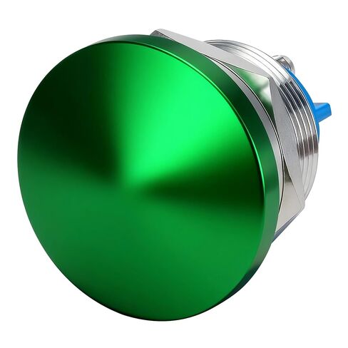 22mm Mushroom Head Momentary Push Button Switch, IP65 Waterproof 5A 12V/24V/36V DC 110V/250V AC, Screw Terminal SPST 1NO (Green) in Saudi Arabia