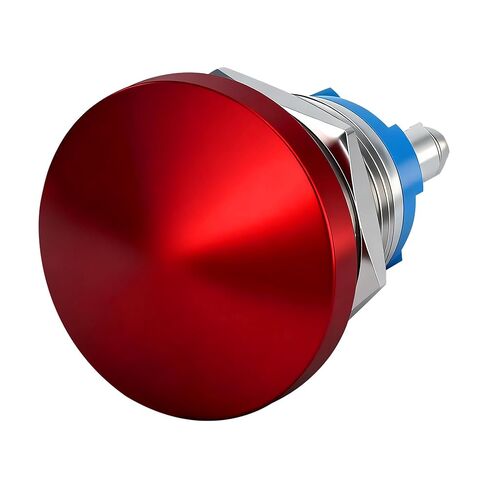 22mm Mushroom Head Momentary Push Button Switch, IP65 Waterproof 5A 12V/24V/36V DC 110V/250V AC, Screw Terminal SPST 1NO (Green) in Saudi Arabia