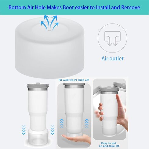 قطعتان من أحذية السيليكون لسلسلة YETI Rambler 20 أونصة 30 أونصة 25-46 أونصة القطر السفلي من 2.87 بوصة إلى 3.93 بوصة حافظة واقية مضادة للخدش للزجاجات غطاء شفاف مضاد للانزلاق ملحقات الاستخدام الخارجي in Saudi Arabia