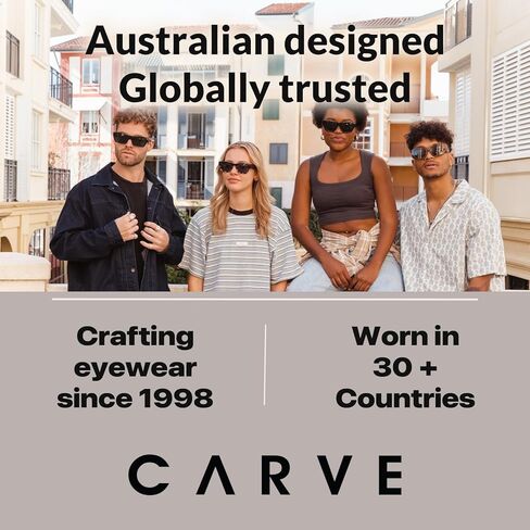 نظارات شمسية CARVE بوهيميا بظلال مستديرة لا تتأثر بمرور الزمن، مقاس كلاسيكي، حماية 100% من الأشعة فوق البنفسجية in Kuwait