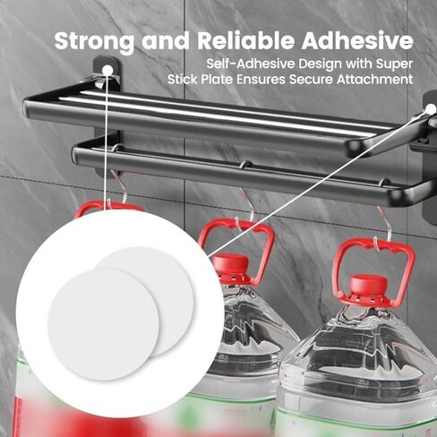4 Pcs Adhesive Disk for Suction Cup Shower Suction Cup Adhesive Sticker Discs 80mm Circular Plastic Mounting Pads Heat Resistant Double-Sided Stickers Suction Items Coated Stick Pad Holder in Saudi Arabia
