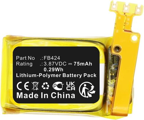 75mAh 391220 Battery Replacement Compatible with Fitbit Inspire 3 Activity Tracker and Fitness Watch FB424 in Saudi Arabia