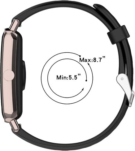 FitTurn [10 عبوات 16 مم من أجل Itech Active 3 استبدال سوار معصم من السيليكون اللامع الملون قابل للتعديل حزام إكسسوارات in Saudi Arabia