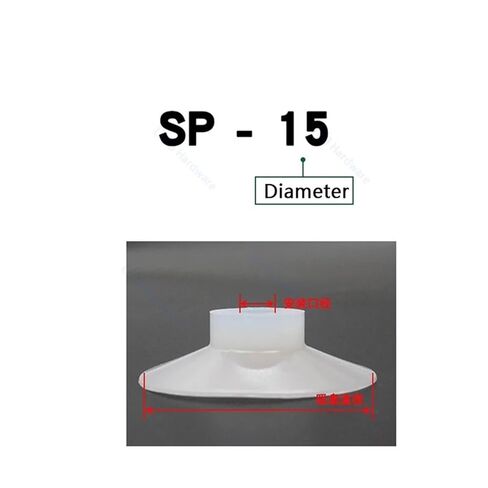 1pcs Pneumatic Suction Cup SP Single Layer Silicone Rubber 8mm Mounting Hole Sucker Big Head Injection Molding Machine Manipulator(15mm) in Kuwait