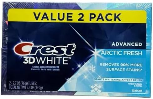 Crest 3D White Advanced Whitening Toothpaste, Arctic Fresh, 2.7 oz Value 2 Pack in Saudi Arabia