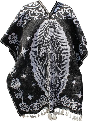 Authentic Super Heavy Mexican Poncho Reversible Blanket Made in Mexico Aztec Calendar Blue in Saudi Arabia