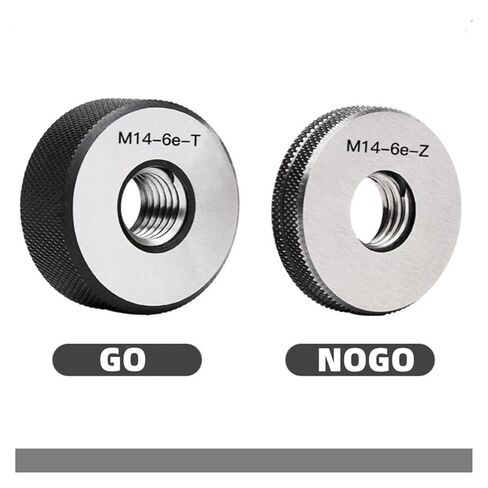 1 Set (1 Pass Gauge + Stop Gauge) M2-M50 Non-Standard Metric fine Tooth Thread Ring 6e M2M3M4M5-M50(M27X3 6e TZ) in Saudi Arabia