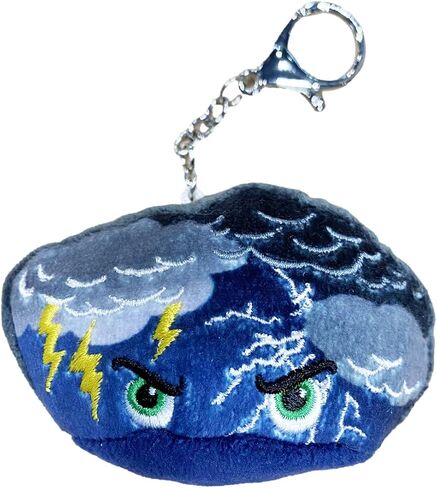 Thunderheads Tornado Plush Keychain, Weather-Inspired Educational Clip-On Collectible with Fun Fact Card, Eco-Friendly Plush Bag Charm, STEM Tool to Learn about Storms and Unique Earth Science Gift in Saudi Arabia