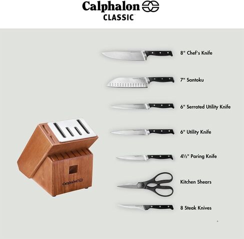 Calphalon Classic Self-Sharpening Cutlery Knife Block Set with SharpIN Technology, 15 piece in Saudi Arabia