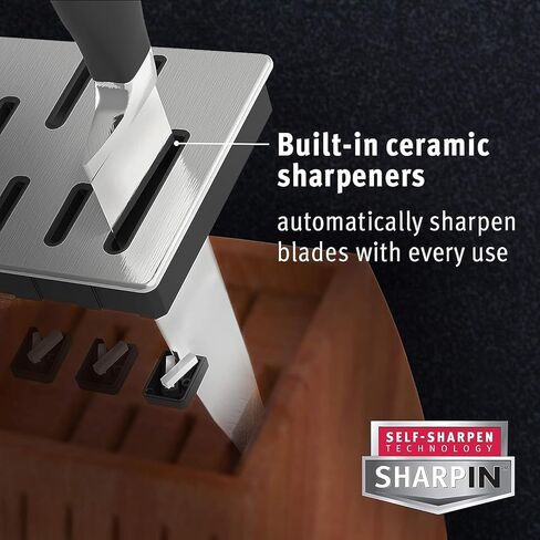 Calphalon Classic Self-Sharpening Cutlery Knife Block Set with SharpIN Technology, 15 piece in Saudi Arabia