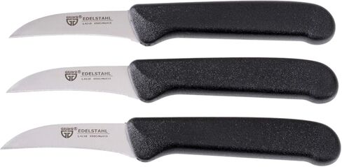 GRÄWE سكينة فواكه، طقم من 3، شفرة من الفولاذ المقاوم للصدأ، مقابض سوداء، حافة حادة جدًا in Kuwait