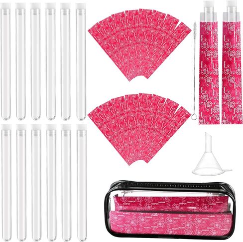 fethwoin 39 Pcs Secret Tampon Flasks Set for Women Includes 12 Reusable Plastic Flasks for Girls, 24 Self Adhesive Wrappers, 1 funnel,1 Clear Box, Flasks for Cruise Event, Concert, Outdoor Sports in Saudi Arabia