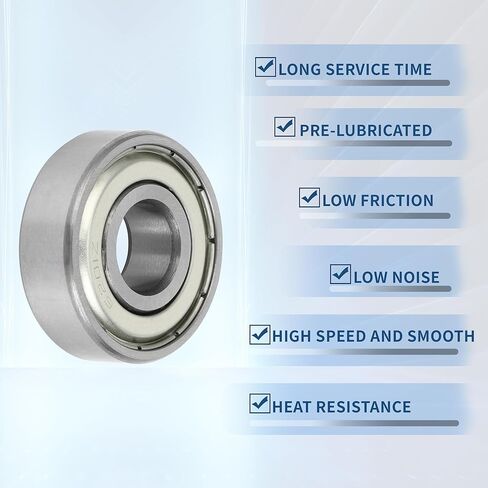 ACROPIX 6201z Deep Groove Ball Bearings P6 12x32x10mm Lubricated Bearings Metal Seal Silver Tone Scooter Skateboard Wheel - Pack of 2 in Saudi Arabia