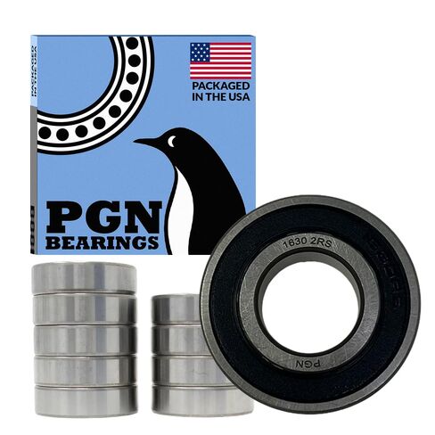PGN (10 Pack) 1630-2RS Bearing - Lubricated Chrome Steel Sealed Ball Bearing in Saudi Arabia