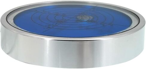 Aluminum alloy horizontal bubble universal high-precision small level bubble level instrument circular bubble platform calibration (74x15mm silver blue) in Saudi Arabia