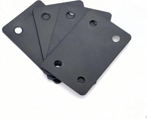 4 عبوات من الفولاذ المقاوم للصدأ 304 لوحة إصلاح سوداء، 50 × 100 × 1.8 مم دعامة تثبيت مسطحة للخشب، دعامات معدنية شديدة التحمل مع براغي متضمنة in Kuwait