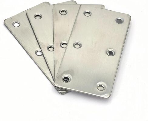 4 عبوات من الفولاذ المقاوم للصدأ 304 لوحة إصلاح سوداء، 50 × 100 × 1.8 مم دعامة تثبيت مسطحة للخشب، دعامات معدنية شديدة التحمل مع براغي متضمنة in Kuwait