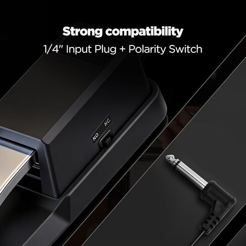 دواسة مستدامة عالمية للوحة المفاتيح/البيانو مع مفتاح قطبي - قابس 1/4 بوصة (6.5 ملم) متوافق مع البيانو الرقمي، وأجهزة تحكم MIDI ولوحات المفاتيح الإلكترونية (SP-01) in Kuwait