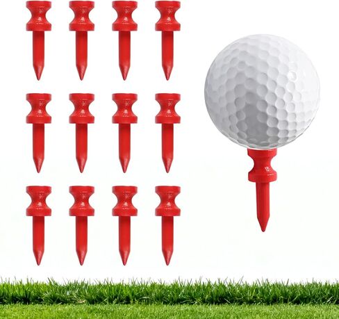تي شيرتات Castle Golf من الخشب مقاس 1 بوصة 1 1/4 بوصة 1 3/4 بوصة لـ Par 3 ولقطات حديدية قيمة 100 حزمة، تي شيرتات خشبية قصيرة لارتفاع ثابت وممارسة دقيقة، مقاس صغير باللون الأخضر والأحمر والأصفر in Kuwait