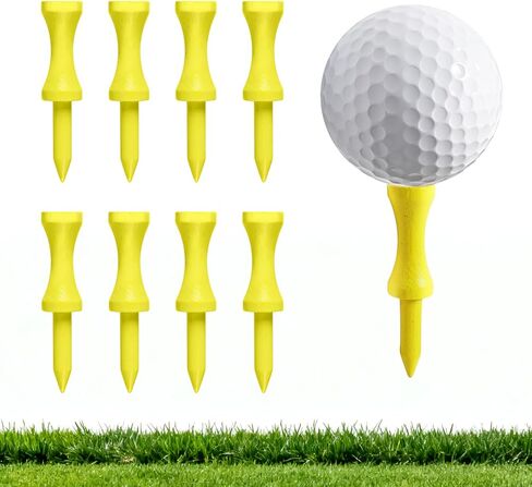 تي شيرتات Castle Golf من الخشب مقاس 1 بوصة 1 1/4 بوصة 1 3/4 بوصة لـ Par 3 ولقطات حديدية قيمة 100 حزمة، تي شيرتات خشبية قصيرة لارتفاع ثابت وممارسة دقيقة، مقاس صغير باللون الأخضر والأحمر والأصفر in Kuwait