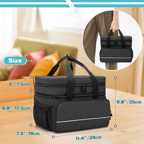 CURMIO CPAP Machine Travel Carrying Case Compatible with ResMed AirSense 11, AirSense 10, AirSense 10 elite, AirStart 10, Philips Dreamstation, 3B Medical Luna G3, and XT Fit, Black (Patented Design) in Saudi Arabia