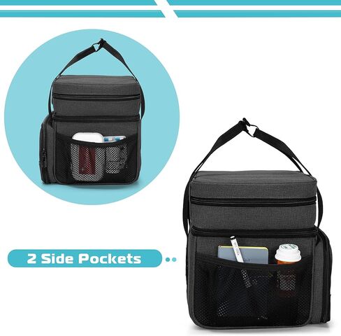 CURMIO CPAP Machine Travel Carrying Case Compatible with ResMed AirSense 11, AirSense 10, AirSense 10 elite, AirStart 10, Philips Dreamstation, 3B Medical Luna G3, and XT Fit, Black (Patented Design) in Saudi Arabia