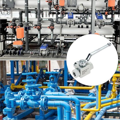 QWORK 3-Way High Pressure Hydraulic Ball Valve, 3/8" NPT Female, 7250 PSI, for Controls Flow Direction of Water, Oil, Gas in Saudi Arabia