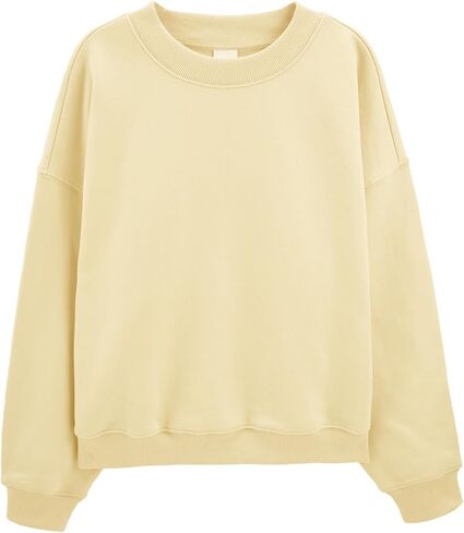 Stelle Sweatshirts Women Cotton Long Sleeve Tops Crewneck Pullover Oversized Sweater in Saudi Arabia